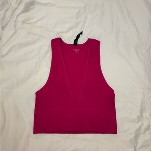 Urban Outfitters Fuchsia V-Neck Crop Top